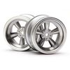 VINTAGE 5 SPOKE FELGEN 31MM (WIDE) MATTE CHROM (6MM OFFSET)