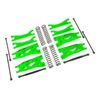Suspension kit, X-Maxx WideMaxx, gree n (includes front & rear suspension a rms, front toe links, driveshafts, sh
