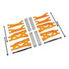 Suspension kit, X-Maxx WideMaxx, oran ge (includes front & rear suspension arms, front toe links, driveshafts, s
