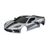 Body, Chevrolet Corvette Stingray, co mplete (silver) (painted, decals appl ied) (includes side mirrors, spoiler,