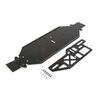 DBXL-E Chassis w/Brace plate, 4mm, Bl ack