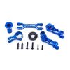 Steering bellcranks (left & right)/ d raglink (6061-T6 aluminum, blue-anodi zed) (fits X-Maxx)