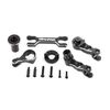 Steering bellcranks (left & right)/ d raglink (6061-T6 aluminum, gray-anodi zed) (fits X-Maxx)