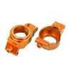 Caster blocks (c-hubs), 6061-T6 alumi num (orange-anodized), left & right