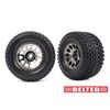 Tires & wheels, assembled, glued (XRT Race black chrome wheels, Gravix bel ted tires, dual profile (4.3' outer,