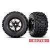 Tires & wheels, assembled, glued (X-M axx black chrome wheels, Sledgehammer belted tires, dual profile (4.3' out