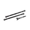 Toe links, front (TUBES black-anodize d, 6061-T6 aluminum) (2) (for use wit h #7895 X-Maxx WideMaxx suspension ki