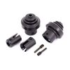 Drive cup, front or rear (hardened st eel) (for differential pinion gear)/ driveshaft boots (2)/ boot retainers