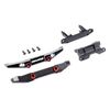 Bumper, front (1), rear (1), 6061-T6 aluminum (black-anodized) (assembled with D-rings)/ bumper mounts (front &