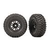 Tires & wheels, assembled (black 1.0' wheels, Canyon Trail 2.2x1.0' tires) (2)
