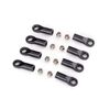 Rod ends, long (8)/ hollow balls, ste el (8) (for 1/18 scale TRX-4M vehicle accessory suspension links)