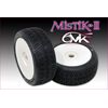 Mistik 2 Tyres - Silver compound glued on white wheels (pair)