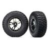 Tires & wheels, assembled, glued (SCT Split-Spoke black chrome beadlock st yle wheels, BFGoodrich Mud-Terrain