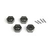 Aluminium 14mm Sechskant Nabensatz (Grau/4Stk)