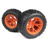 Pneus Linebacker montés sur roue MT (orange/2pcs)