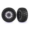 Tires & wheels, assembled, glued (gra y wheels, gravel pattern tires, foam inserts) (2) (TSM┬« rated)