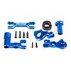 Steering bellcranks (left & right)/ d raglink (6061-T6 aluminum, blue-anodi zed) (fits XRT)