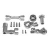 Steering bellcranks (left & right)/ d raglink (6061-T6 aluminum, gray-anodi zed) (fits XRT)