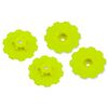 Hazard - SC10.2 / SC10 4x4 - wheel dish - 4pc. - (yellow) - fits 3344 wheel