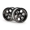 6 SPOKE WHEEL BLACK CHROME (SAVAGE)