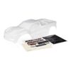 Body, Maxx, heavy duty (clear, requir es painting)/ window masks/ decal she et (fits Maxx with extended chassis (