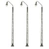 Luminaire LED en arc de mât à grille blanc chaud 3 pièces