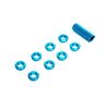 Radio Blue Switch Nuts (8) & Wrench