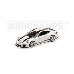 LEM870066226-PORSCHE 911 R 2016 blanc 1:87 w/Black Stripes and Black Writing