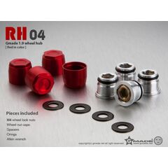 GM70141-Gmade 1.9 RH04 wheel hubs (Red) (4)