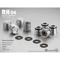 GM70142-Gmade 1.9 RH04 wheel hubs (Silver) (4)