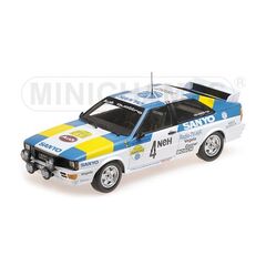 LEM155821105-AUDI Quattro - Audi Sport Sweden 1:18 Blomq./Ceder. Win. Swedish Rally 1982