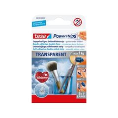 Tesa Powerstrips Transparent LARGE,