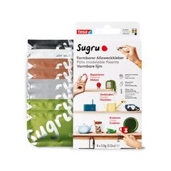 tesa Sugru 8 schw./weiss/grün/braun/grau