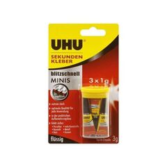 UHU Sekundenkleber blitzschnell Minis 3x1g