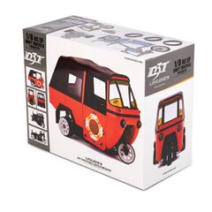 4-US88201-1/8 Drift Tricycle Chassis Kit Usukani BAJCICA with Clear Body, no electronics included
