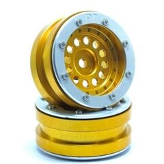 ABMT0020GOS-Beadlock Wheels PT-Bullet Gold/Silver 1.9 (2 pcs)