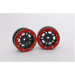ABMT0040BR-Beadlock Wheels PT-Distractor Black/Red 1.9 (2 pcs)&#160;