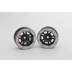 ABMT0040BS-Beadlock Wheels PT-Distractor Black/Silver 1.9 (2 pcs)&#160;