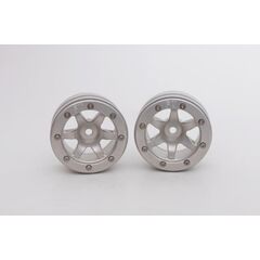ABMT0070SS-Beadlock Wheels PT-Wave Silver/Silver 1.9 (2 pcs)&#160;