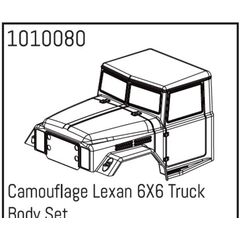 AB1010080-Camouflage Lexan 6X6 Truck Body Set