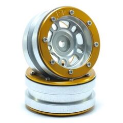 ABMT0040SGO-Beadlock Wheels PT-Distractor Silver/Gold 1.9 (2 pcs)