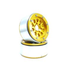 ABMT5030GOGO-Beadlock Wheels GEAR Gold/Gold 1.9 (2) w/o Hub