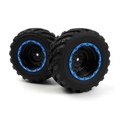 BL540182-Smyter MT Wheels/Tires Assembled (Black/Blue)