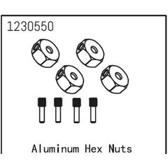 AB1230550-Aluminum Hex Nuts (4)