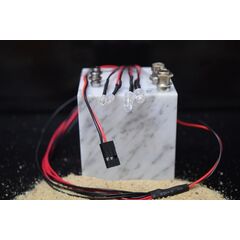 AB2320041-LED set white/red with aluminum holder