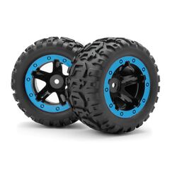 BL540108-Slyder MT Wheels/Tires Assembled (Black/Blue)