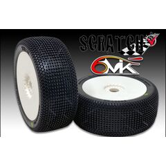 6M-TU170018-Scratch Tyres glued on rims - 0/18 compound (pair)