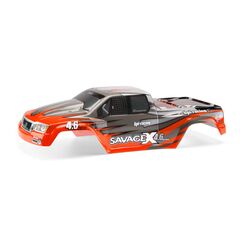 HPI7786-NITRO GT-2 PAINTED BODY (RED/GRAY/SILVER)