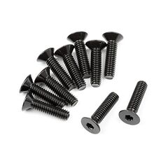 HPI107375-FLAT HEAD SCREW M2.5x10mm (HEX SOCKET/10pcs)