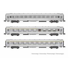 SNCF 3 Inoxwagen La Mouette 2xA9/A5 Bar Ep III